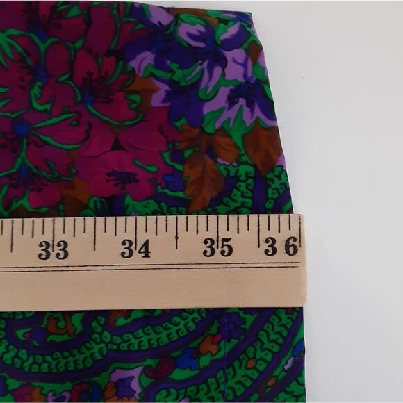 Victorias Secret Gold Label Satin Dressing Robe Purple Paisley Bathrobe Cover Up - Picture 9 of 10